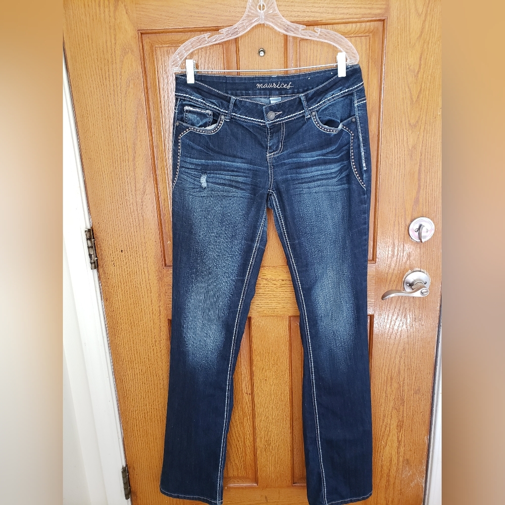 NWOT Maurices sequins & embroidery flare jeans - Picture 8 of 15